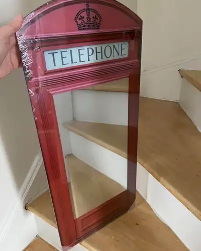 Wall mirror , London UK telephone design, View more