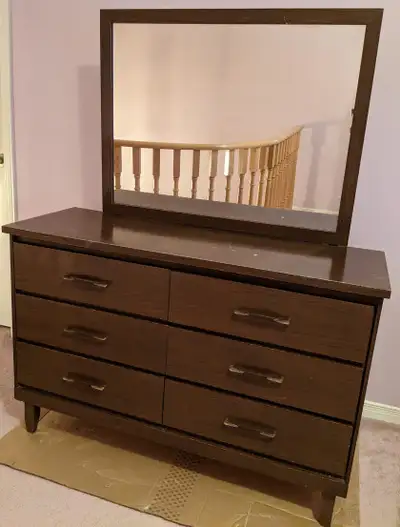 Wooden Dresser with Mirror. Excellent Condition, View more