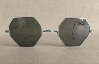 Antique 1910's - 20's Wire Rim Hexagon Sunglasses
