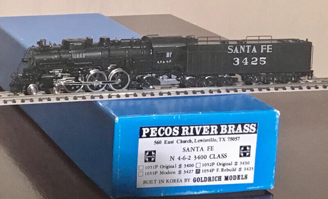 Brass N scale model train: AT&SF 4-6-2 Pacific by Pecos River in Hobbies & Crafts in Kingston