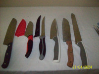 set of 6 different kitchen knives #0729