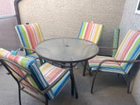 Patio table and four chairs