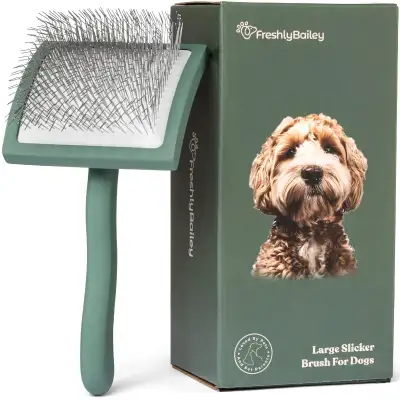 EFFECTIVE AT REMOVING MATS & UNDERCOAT: The doodle slicker brush excels at removing loose hair, unde...