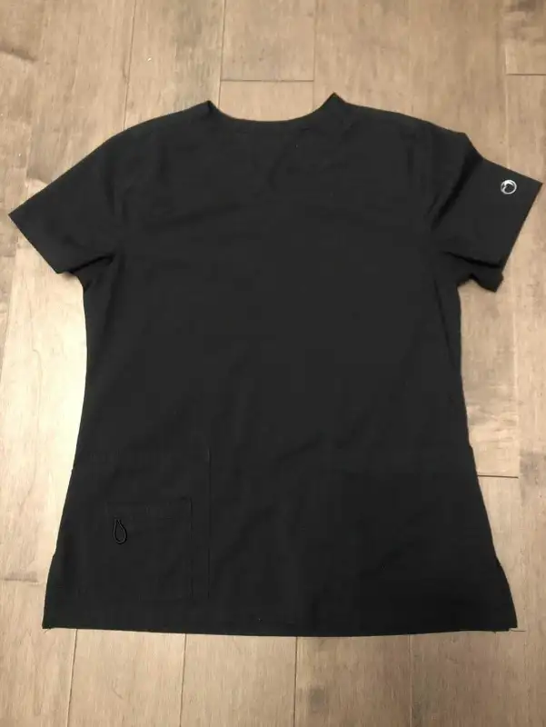 Scrubs Nurse V Neck Woman Black Size M Health Uniform Medical in Women's - Other in Calgary - Image 2