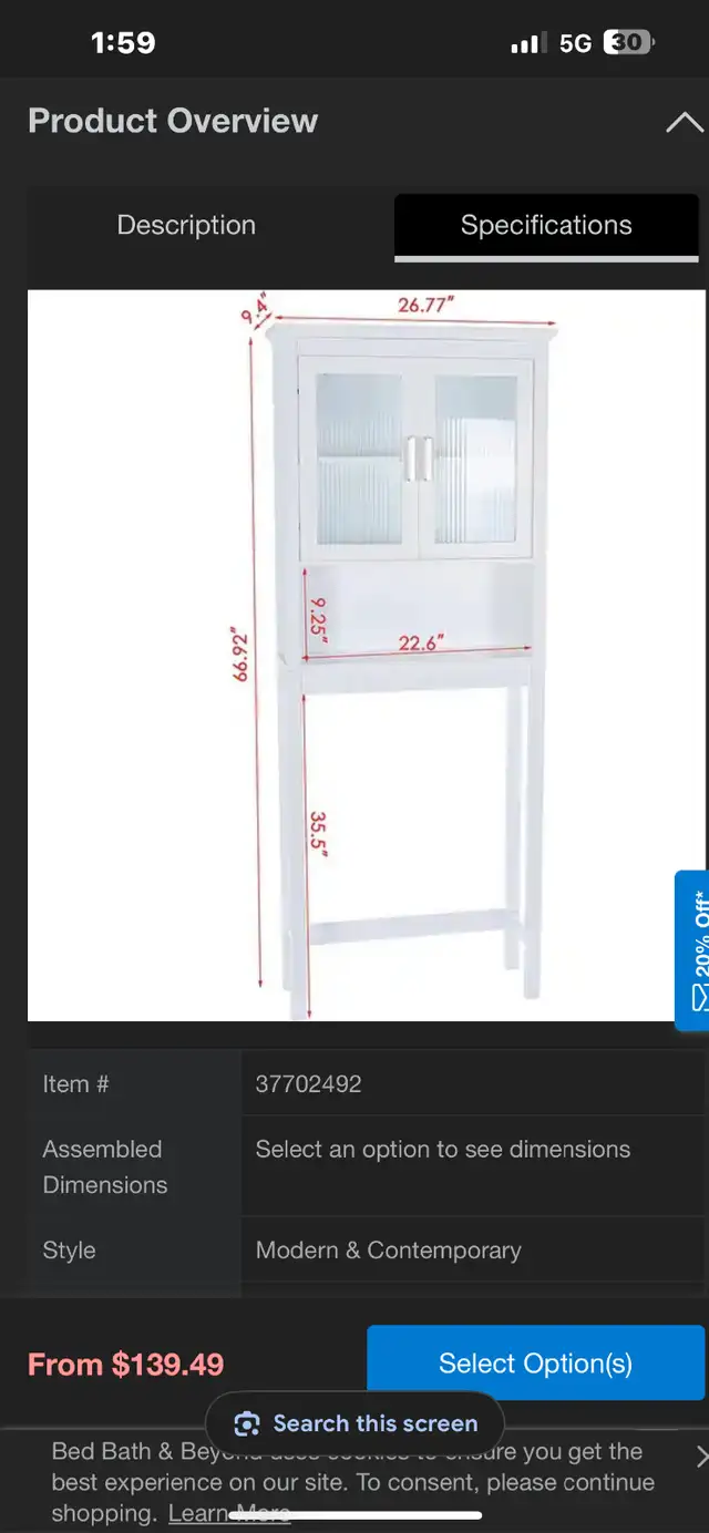 Dark brown wooden cabinet with glass doors in Bookcases & Shelving Units in Edmonton - Image 3