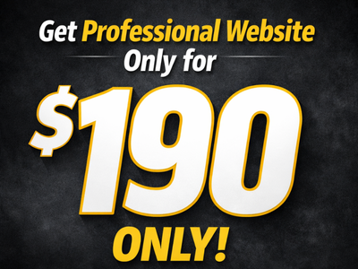 Get Beautiful & Fast Website ✅ $190 just in ✅ 3 days, View more