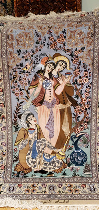 Isfahanrug Esfahan carpet Tapis persan  silk and wool   persian 