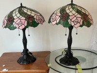 VTG a Pair of Tiffany Lamps Excellent Condition 