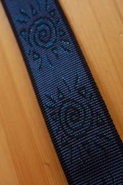 PLANET WAVES BLUE GUITAR STRAP, SHOULDER PAD, QUICK RELEASE.MINT, View more