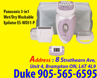 Washable Panasonic 3-in1 Wet/Dry   Epilator ES-WD51-P