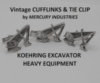 Loving Construction! Vintage Koehring Excavator Set (Cufflinks +