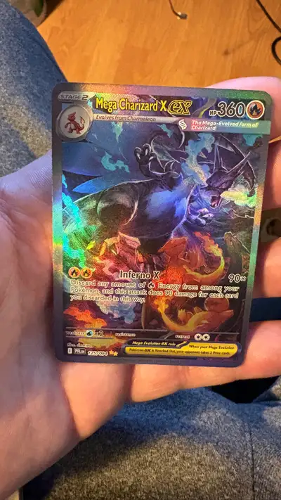 This Pokemon Mega Charizard X ex trading card is available for sale and is in good condition. Featur...