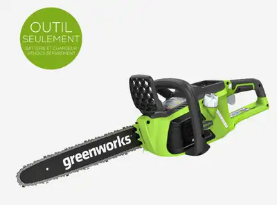 GREENWORKS Scie à chaîne 40 V 14 pouces, View more