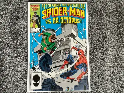 Spectacular Spider-Man #124 (1987) Comic Book “When Strikes The Octopus” A classic battle between Sp...