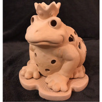 Partylite ~ Frog Prince Clay Tealight Holder
