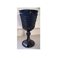 Vintage Indiana Tiara Black Diamond Point Depression Vase / Urn
