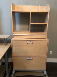 IKEA File Cabinet with top Shelving and Drawer Unit