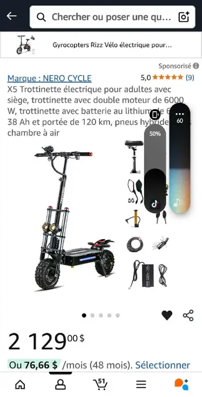 Trotinette electrique teewing x5, View more