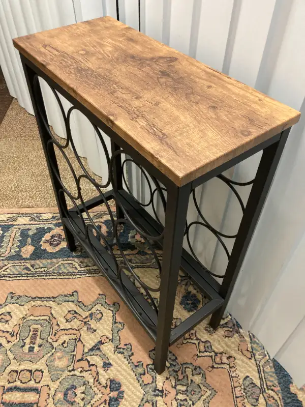 NEW Wine Rack 9 Bottles Black Metal Wood Table Top 24.5x19x8.25" in Home Décor & Accents in City of Toronto - Image 6