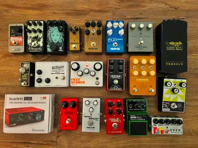 Located in Grand Forks JRocket El Hombre $200 Mesa Boogie Tone Burst $SOLD TC Electronic HOF V2 $150...