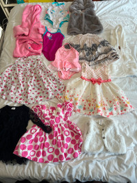 Girls 6-12 months $40 /2 boxes Huge Clothing Lot Over 100 Items