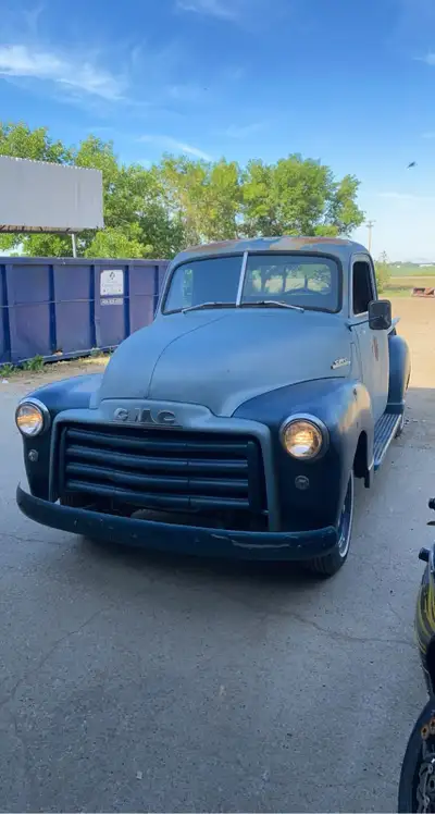 1949 GMC 100 Pickup with the original inline 6 and 3 spd on the column manual transmission. Hard to...