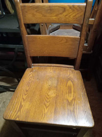 4of antique oak teachers chairs