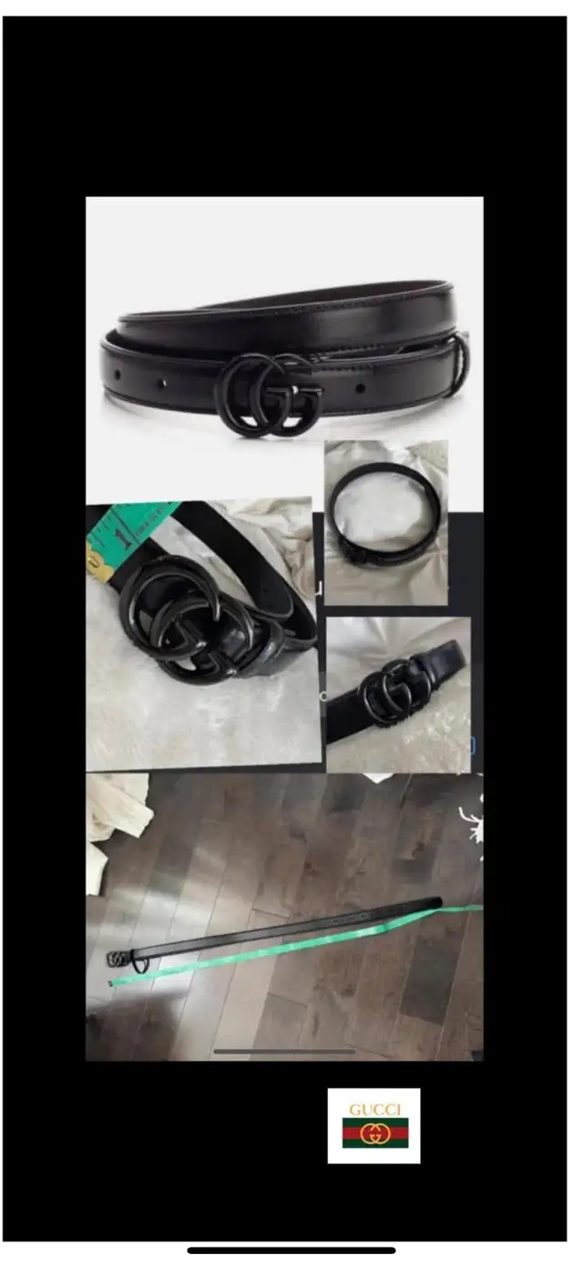 UNISEX Gucci GG Marmont Buckle BeltBlack/Black Fits 25”- 32” W in Other in Guelph - Image 2