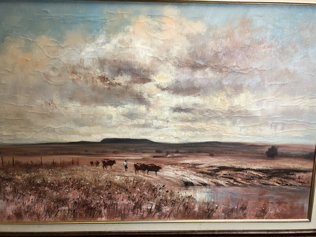 Vintage Oil Painting by Listed Sante Fe Artist Doug Higgins in Arts & Collectibles in Markham / York Region - Image 2