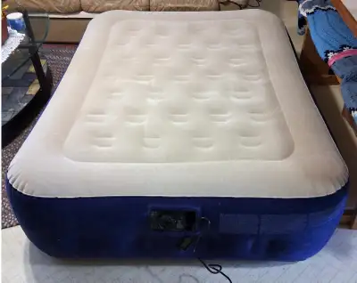 Deluxe Double Airbed and Twin velour top Airbed C/W pumps, View more