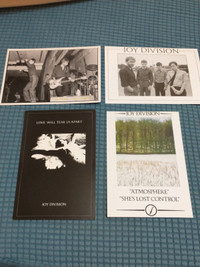 Four unused Joy Division postcards from early 1990s