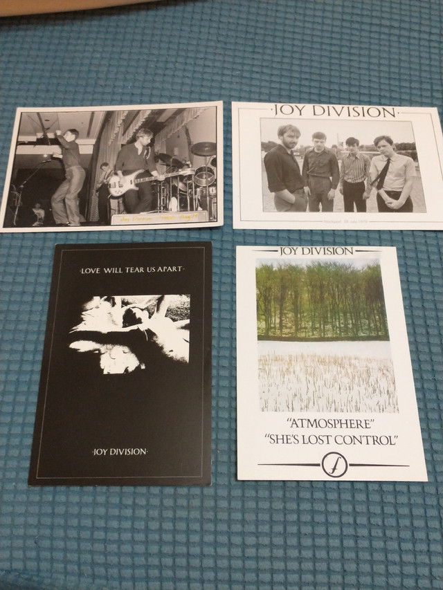 Four unused Joy Division postcards from early 1990s in Arts & Collectibles in City of Toronto