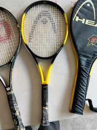 Tennis Rackets (2) - Wilson & Head with Cover / Raquettes de ten