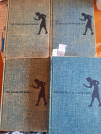 VINTAGE NANCY DREW BLUE TWEED COVERS LOT OF 3 BOOKS