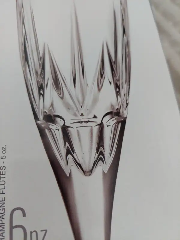 RCR CRISTALLERIA ITALIANA SET OF 6 CHAMPAGNE FLUTES! in Kitchen & Dining Wares in Calgary - Image 3