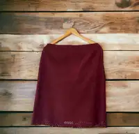 FRICTION Vintage Deep Red/Maroon Straight Skirt