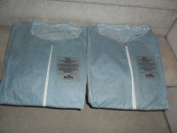 2 Bulwark Disposable Coveralls $8 ea. Unused. No hoods. Size L.