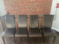 Faux leather dining room chairs