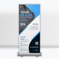 No Curl Roll Up Banner 33.5x80"
