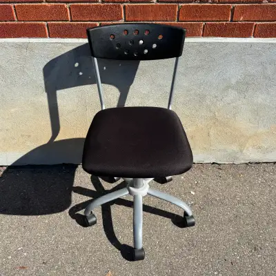 Black Adjustable Rolling Office Desk Computer Chair - Swivel, View more