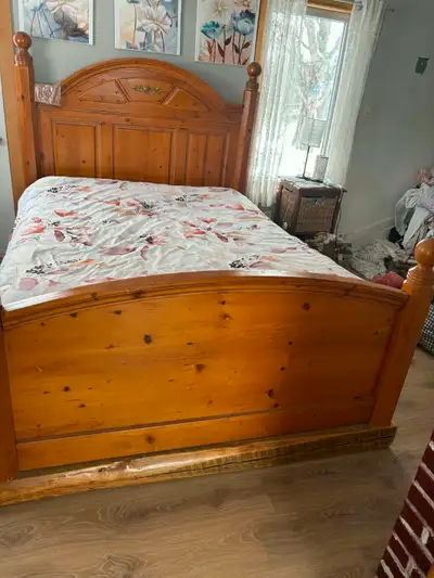 Queen Solid Wood Bed Frame – Headboard & Footboard Included, View more