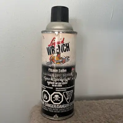 Keep your chains running smoothly with this can of Liquid Wrench chain lube! This is a used can, per...