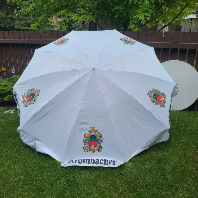 Patio Umbrella & Bar Height Table - Krombacher Beer in Patio & Garden Furniture in Edmonton - Image 4