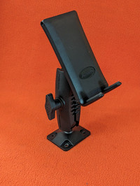 Articulating phone stand with screwable small base