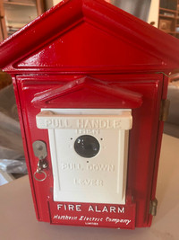 Antique Cast Iron Fire Alarm Station Call Box