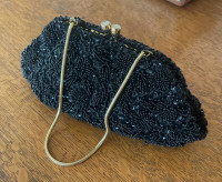 Beaded Black Vintage Bag