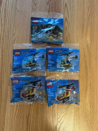 5 x New LEGO City Police & Fire Polybags 30359/30367/30566