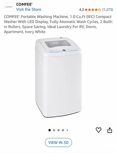 comfee washing machine - hook up to sink, View more