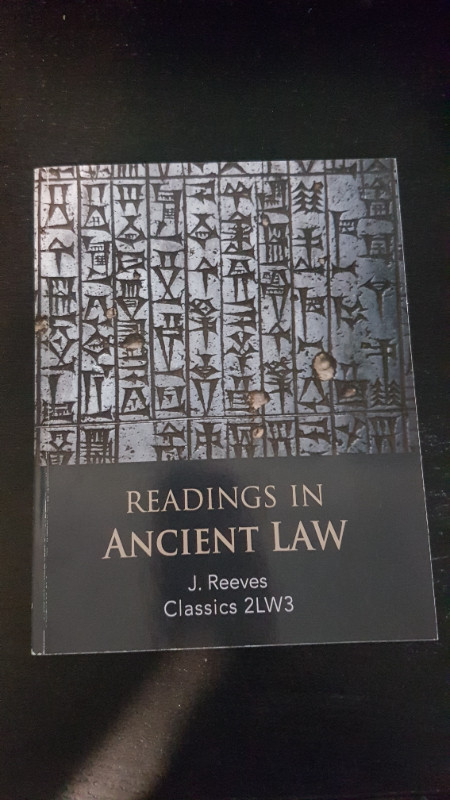 Reading in Ancient Law in Textbooks in Hamilton