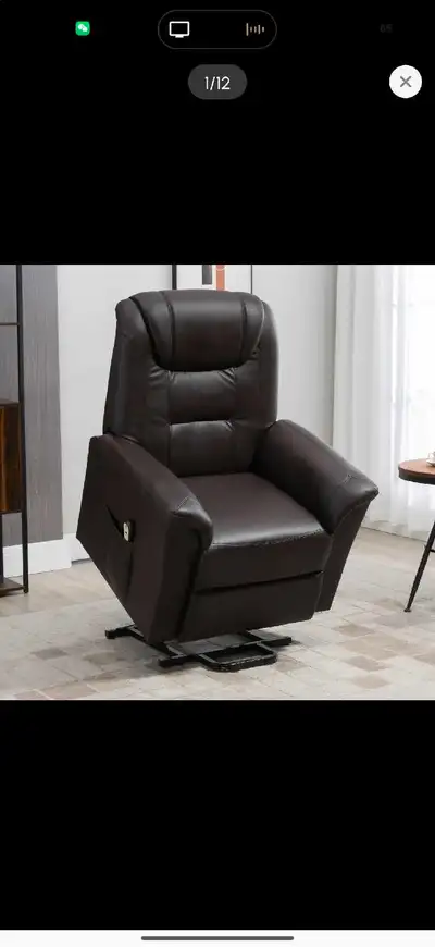 Electric Power Lift Chair for Elderly, PU Leather Recliner Sofa, View more